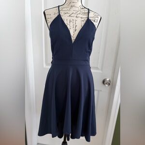Windsor Navy High Low Dress